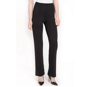 LYSSE high waisted pull on trouser black ponte Wide Straight Leg Pants S